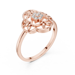 Gold Ring DR-6277, Rose Gold, view 2