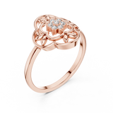 Gold Ring DR-6277, Rose Gold, view 2
