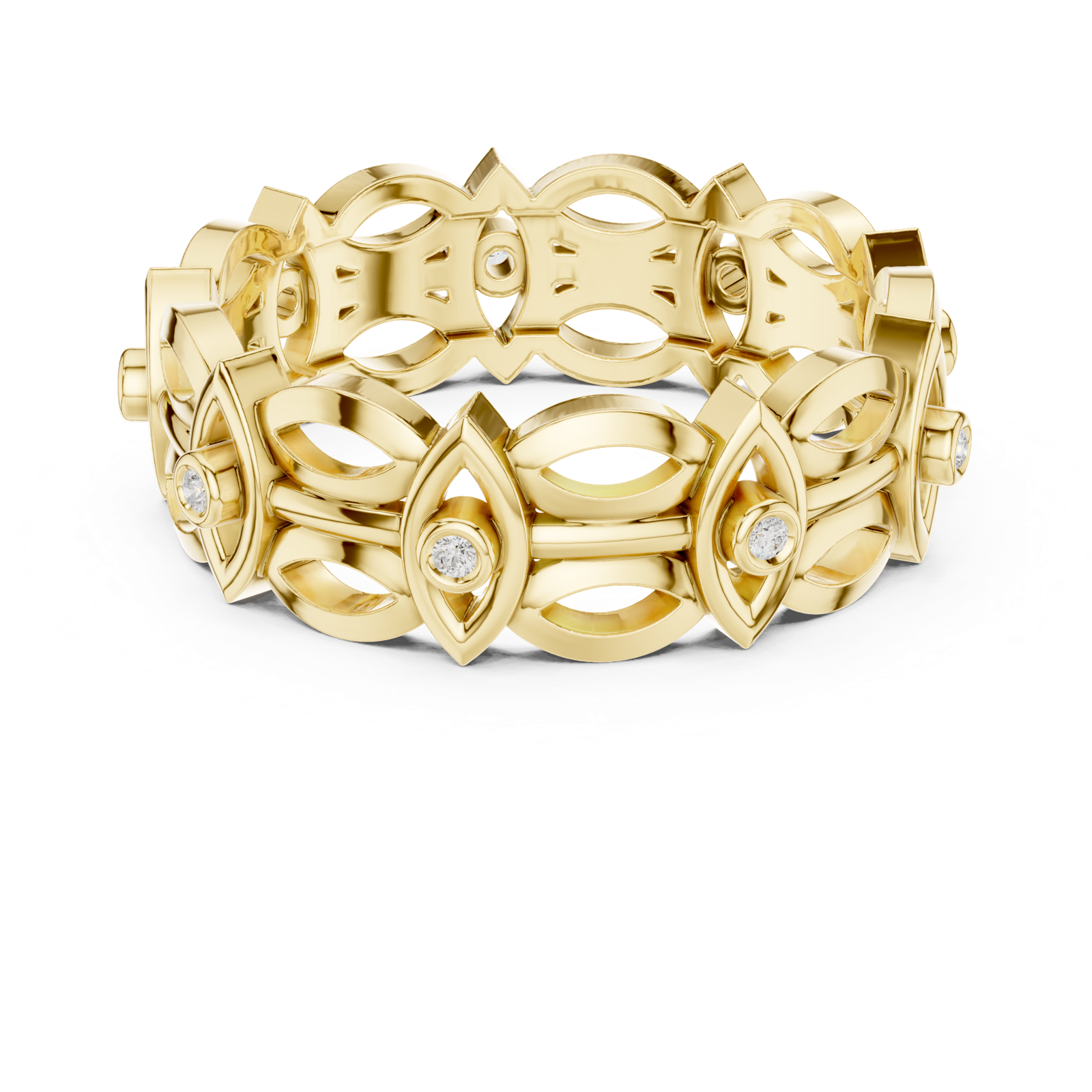 Gold Ring R46, Yellow Gold, view 4