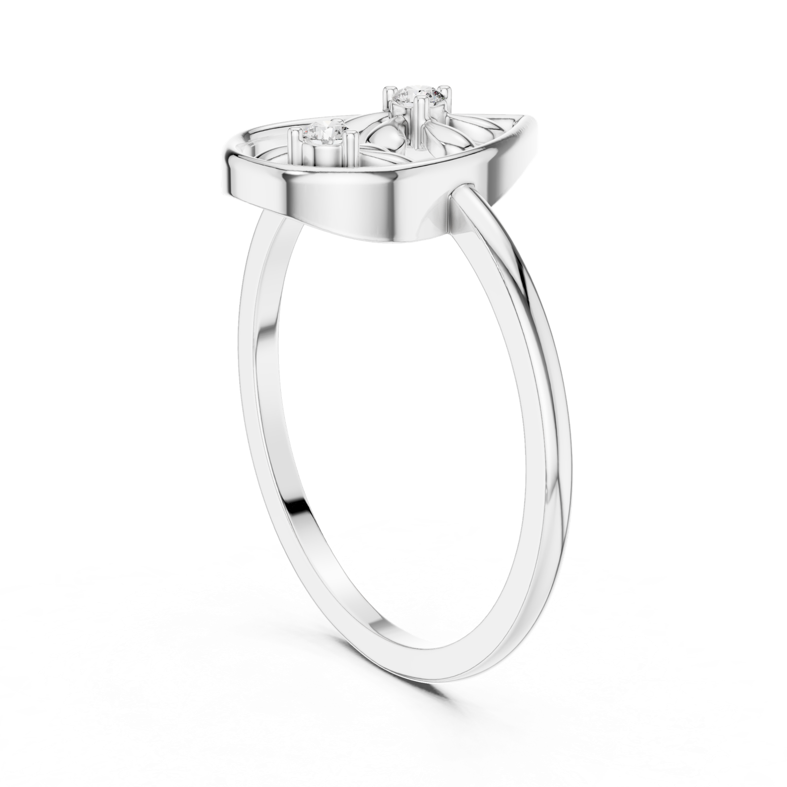 Gold Ring DR-6256, White Gold