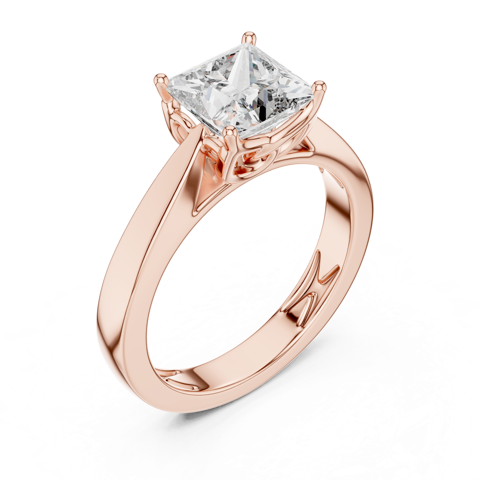 Gold Ring DDLR-052, Rose Gold, view 2