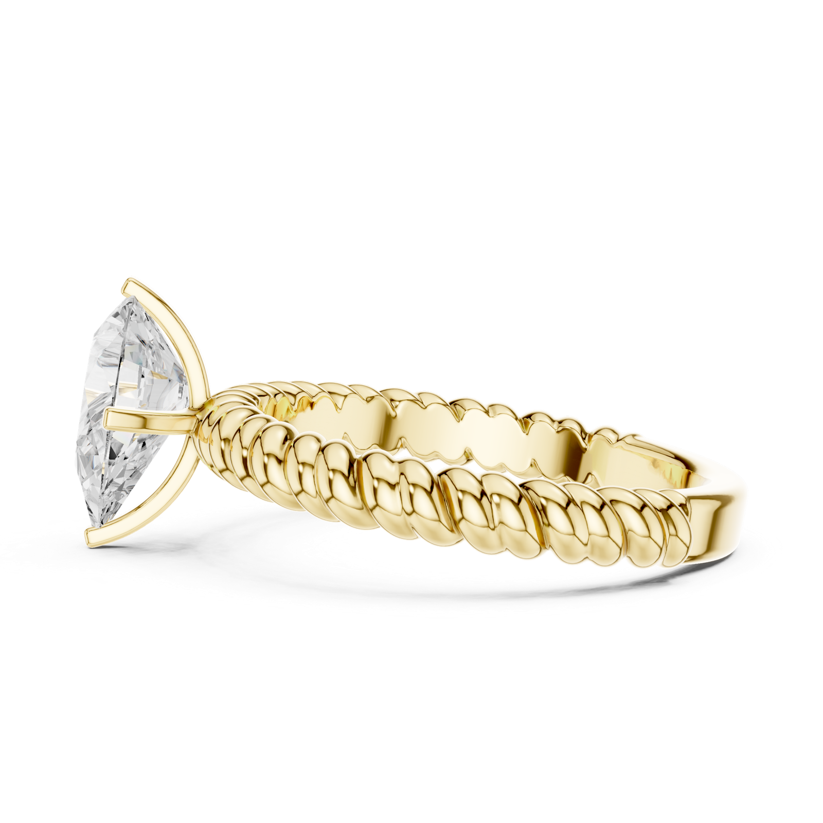 Gold Ring DDLR-1081, Yellow Gold, view 3