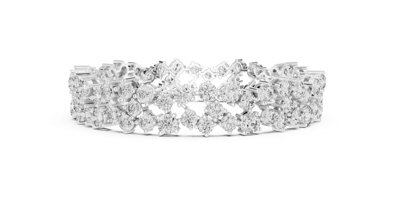 Gold Bracelet GLBR-0019, White Gold, view 3