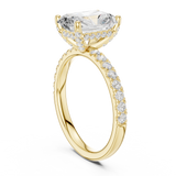 Gold Ring DDLR-161, Radiant center stone, Yellow Gold, view 1