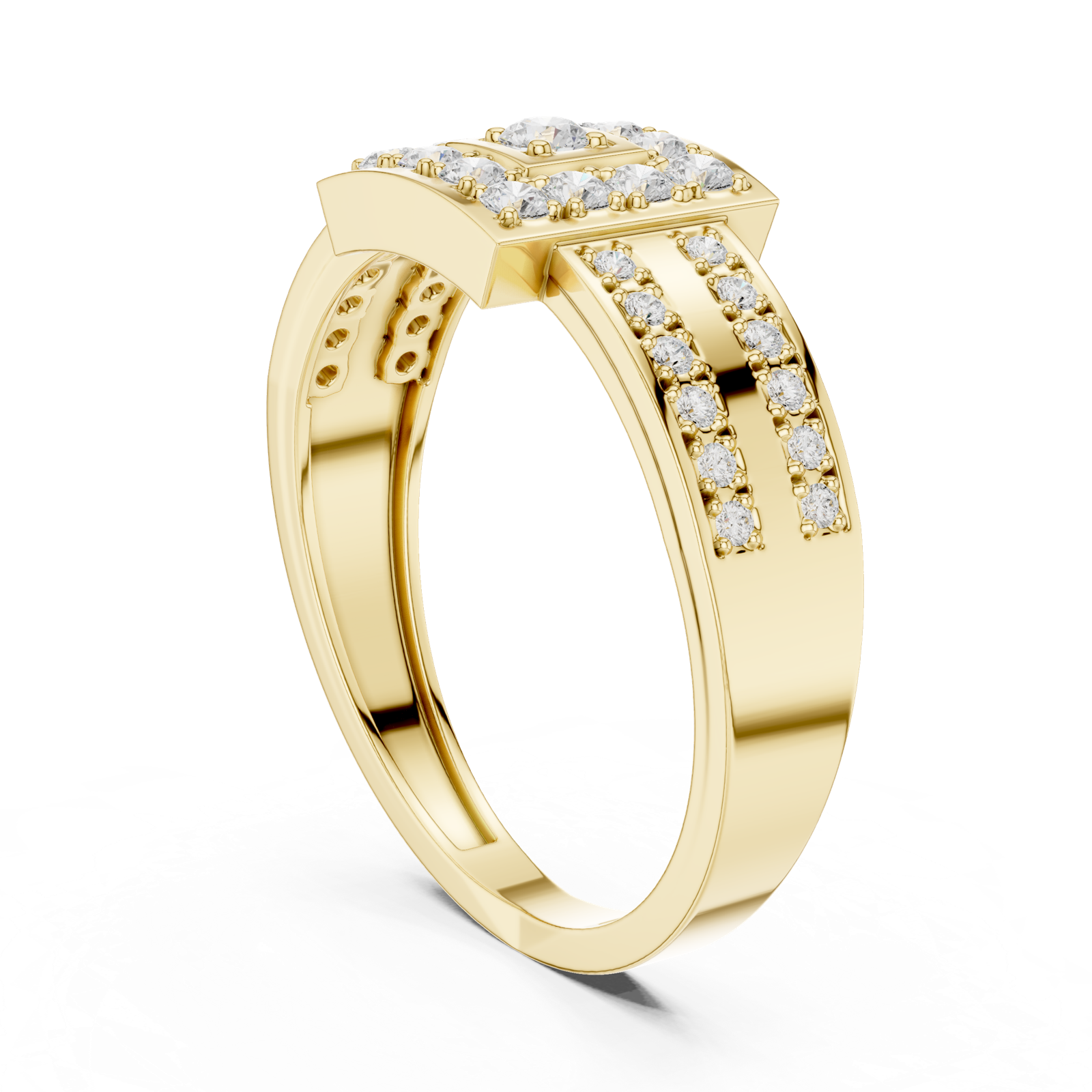 Gold Ring DDLR-806, Yellow Gold, view 1