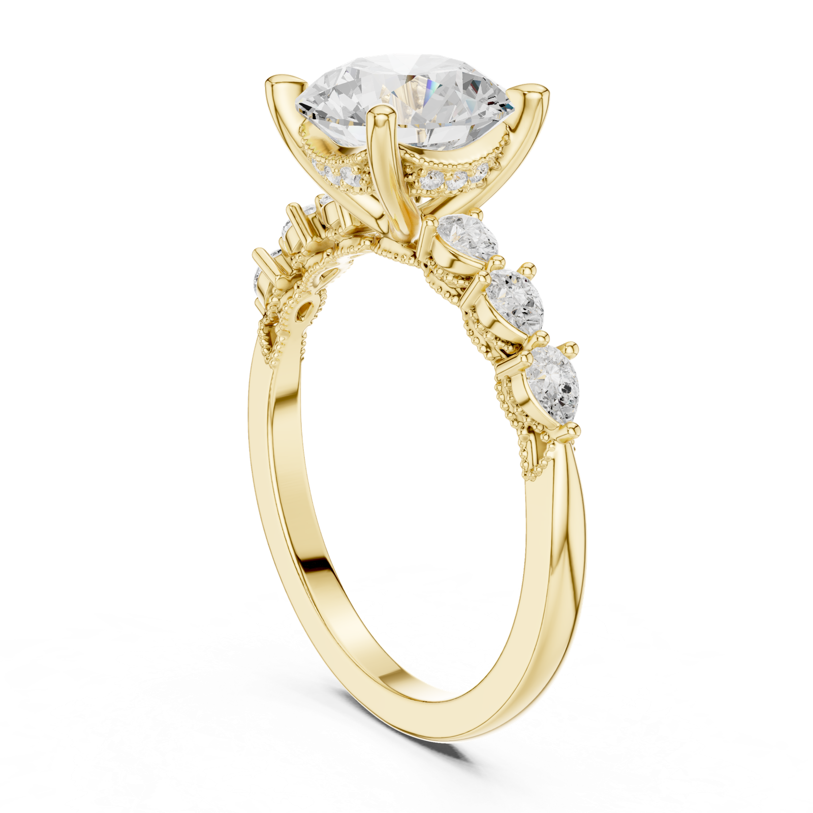 Gold Ring DDLR-1008, Yellow Gold