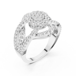 Gold Ring DDLR-458, White Gold, view 2