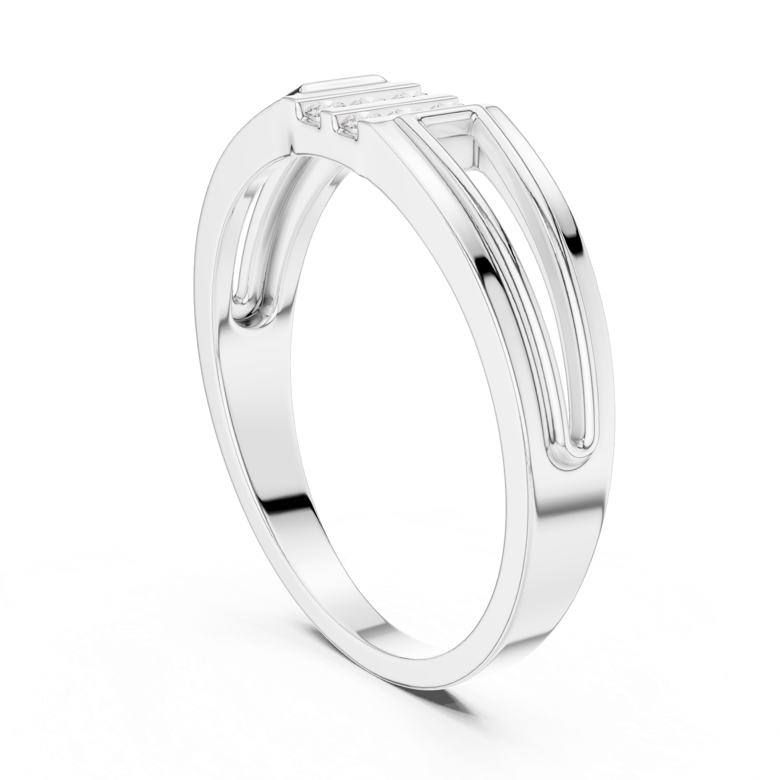 Gold Ring DR-6265, White Gold, view 1