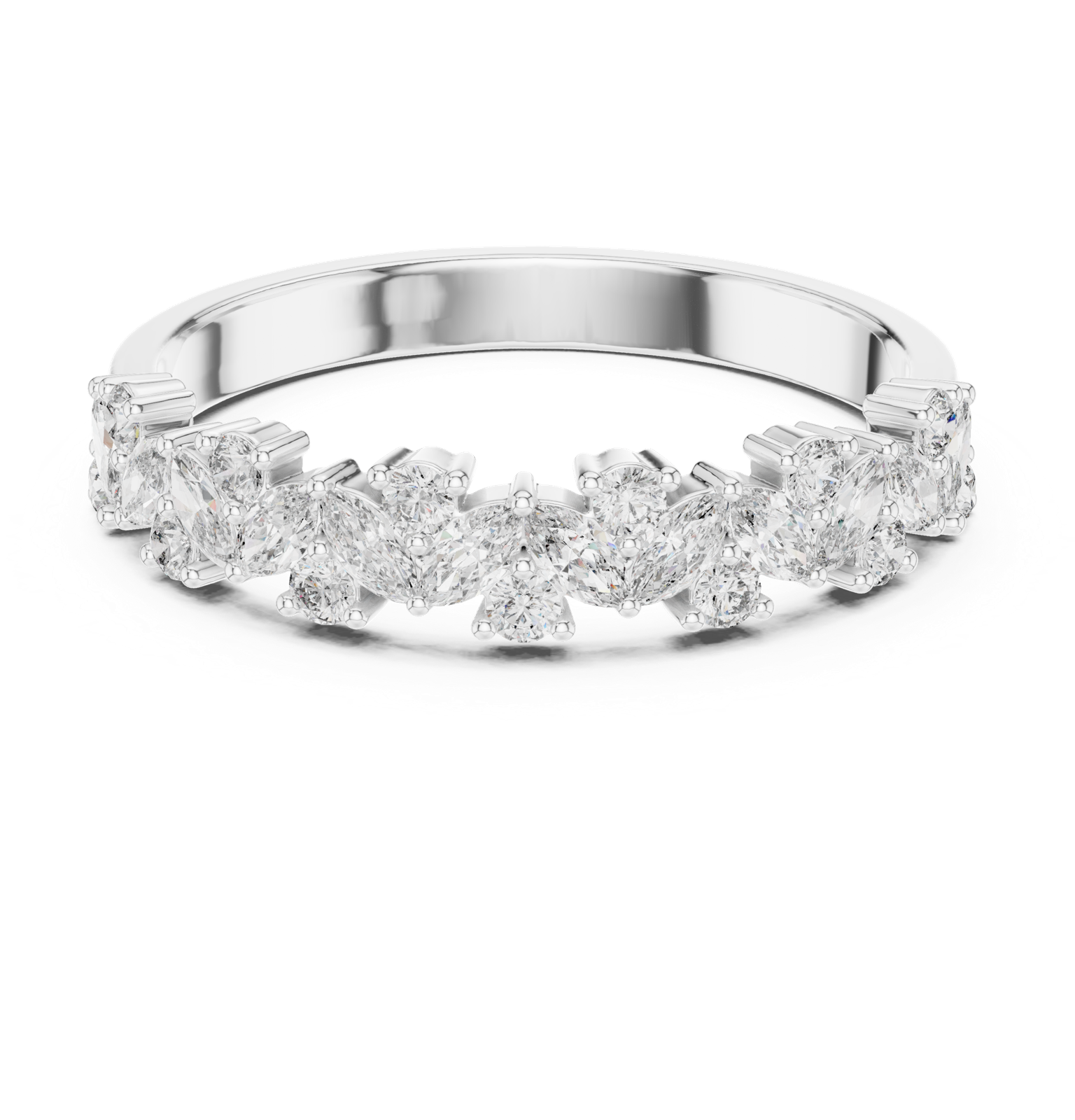 Gold Ring HLR-21, White Gold, view 4