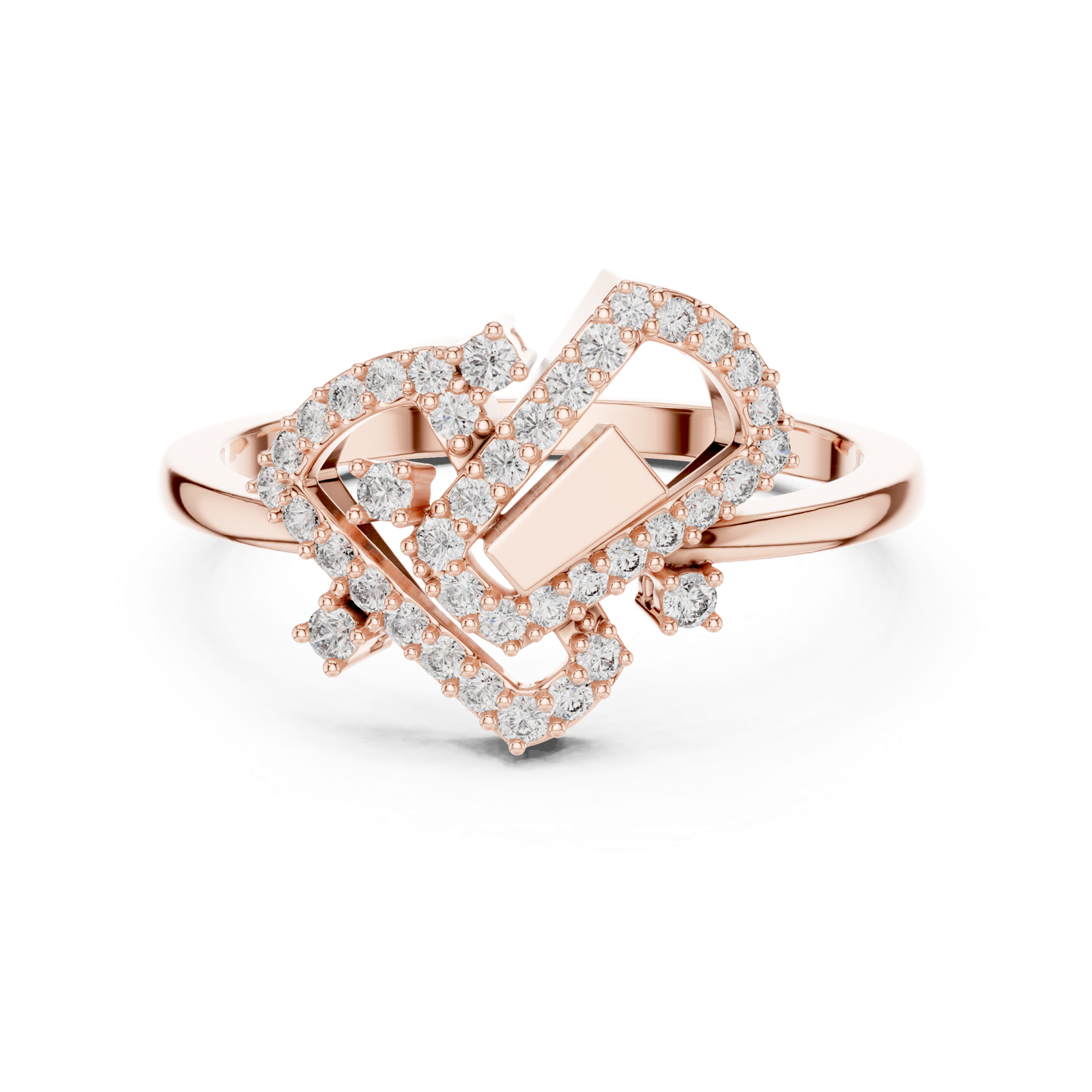Gold Ring LR-01 (63), Rose Gold, view 4