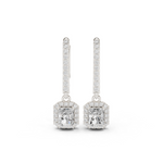 Gold Jewelry DDER-034, Radiant center stone, White Gold