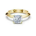 Gold Jewelry L36-8, Cushion center stone, Yellow Gold