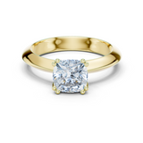 Gold Jewelry L36-8, Cushion center stone, Yellow Gold