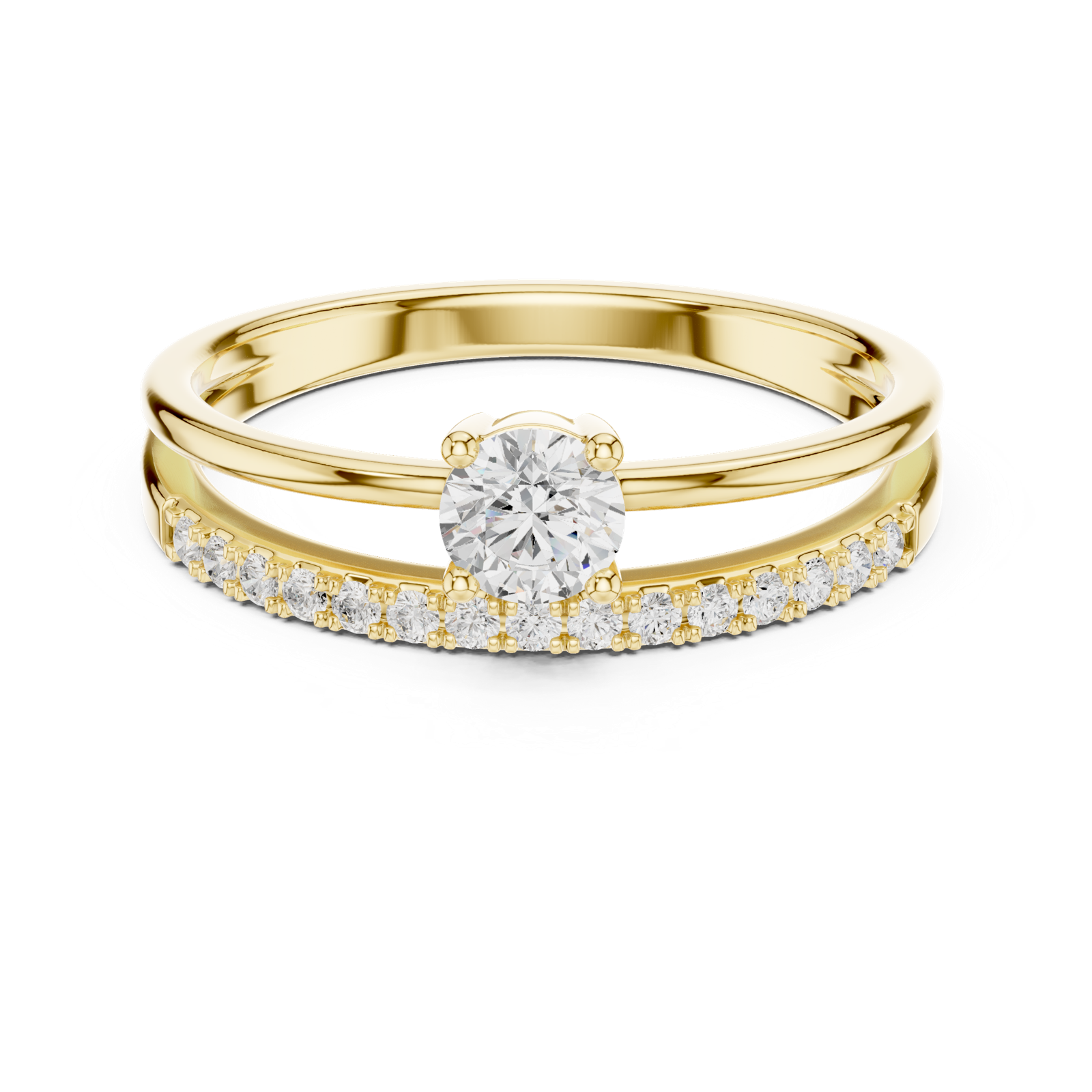 Gold Ring DDLR-832, Yellow Gold, view 4