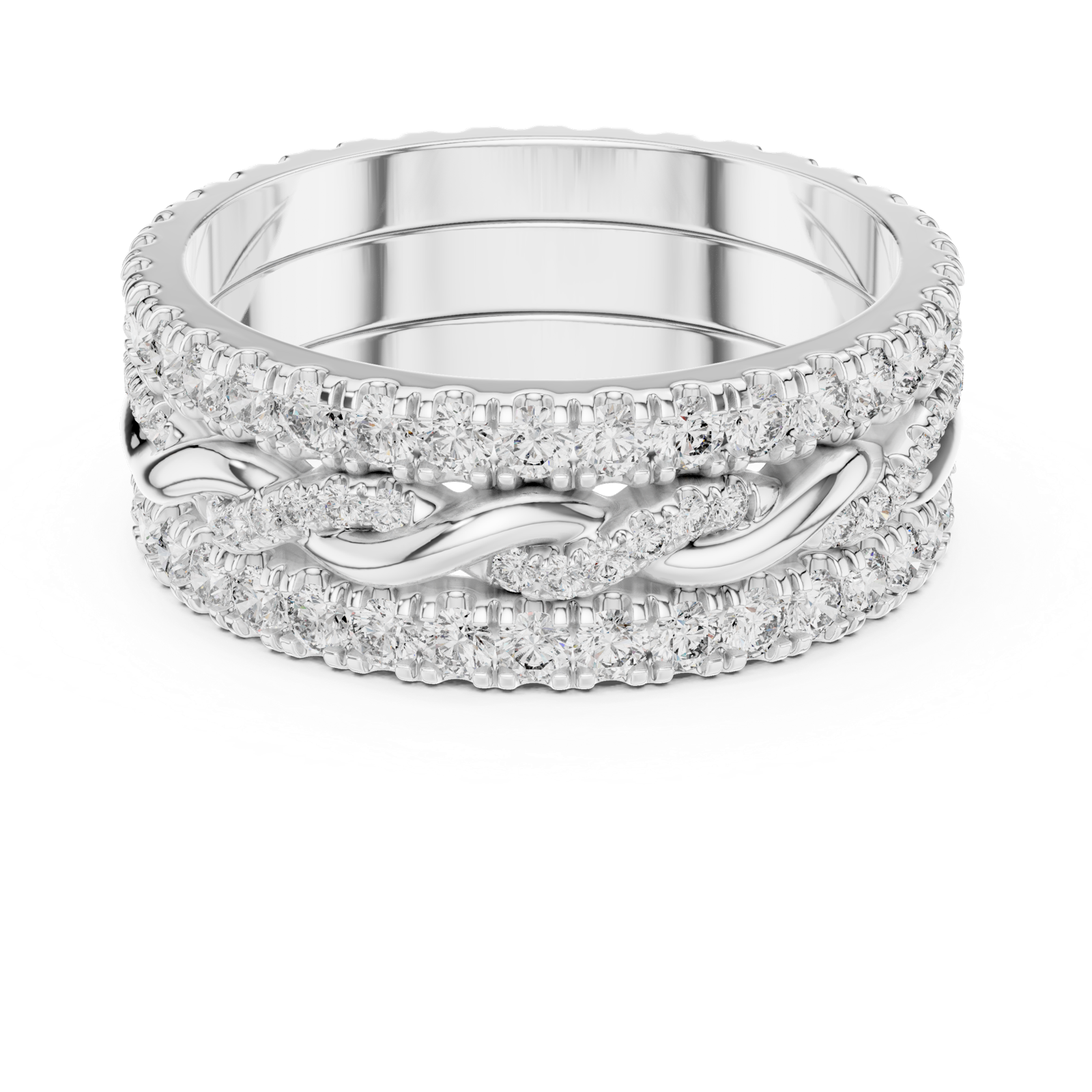 Gold Ring DDLR-234, White Gold, view 4