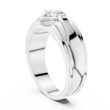 14K Solid Gold Lab Diamond Solitaire Ring, White Gold, view 1