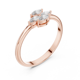 Gold Ring HLR-108, Rose Gold, view 2