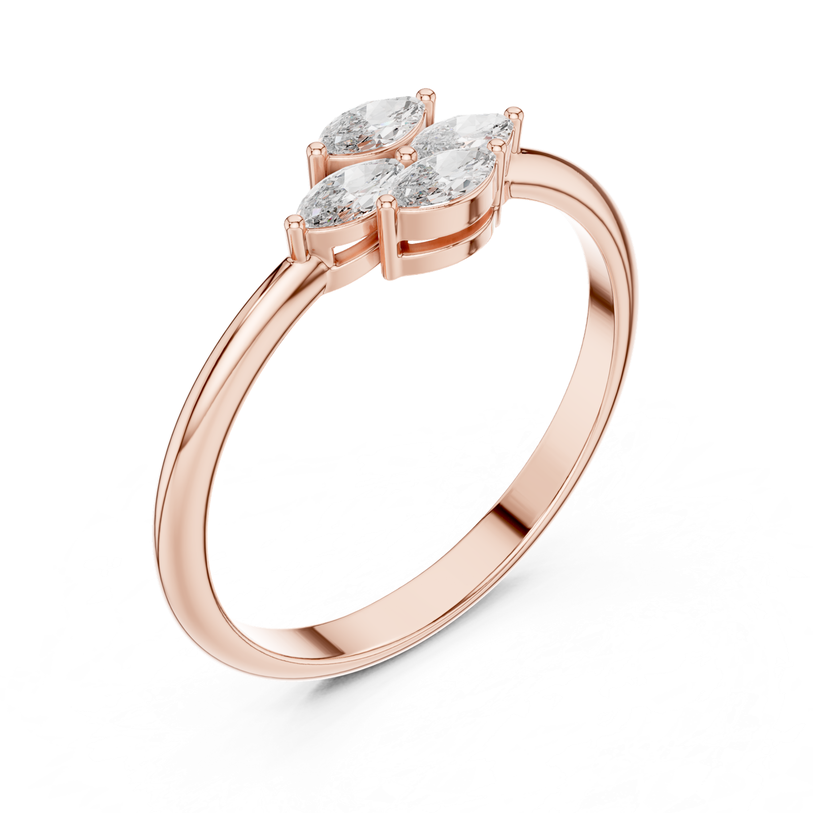 Gold Ring HLR-108, Rose Gold, view 2