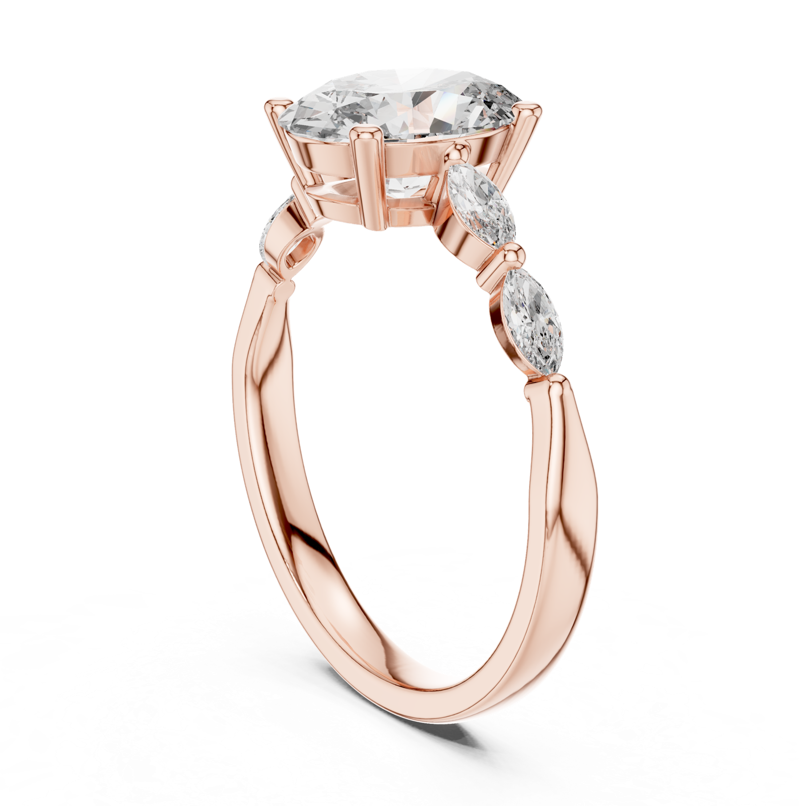 Gold Ring 00001L (35), Rose Gold, view 1