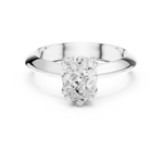 Gold Jewelry L36-8, Pear center stone, White Gold, view 4
