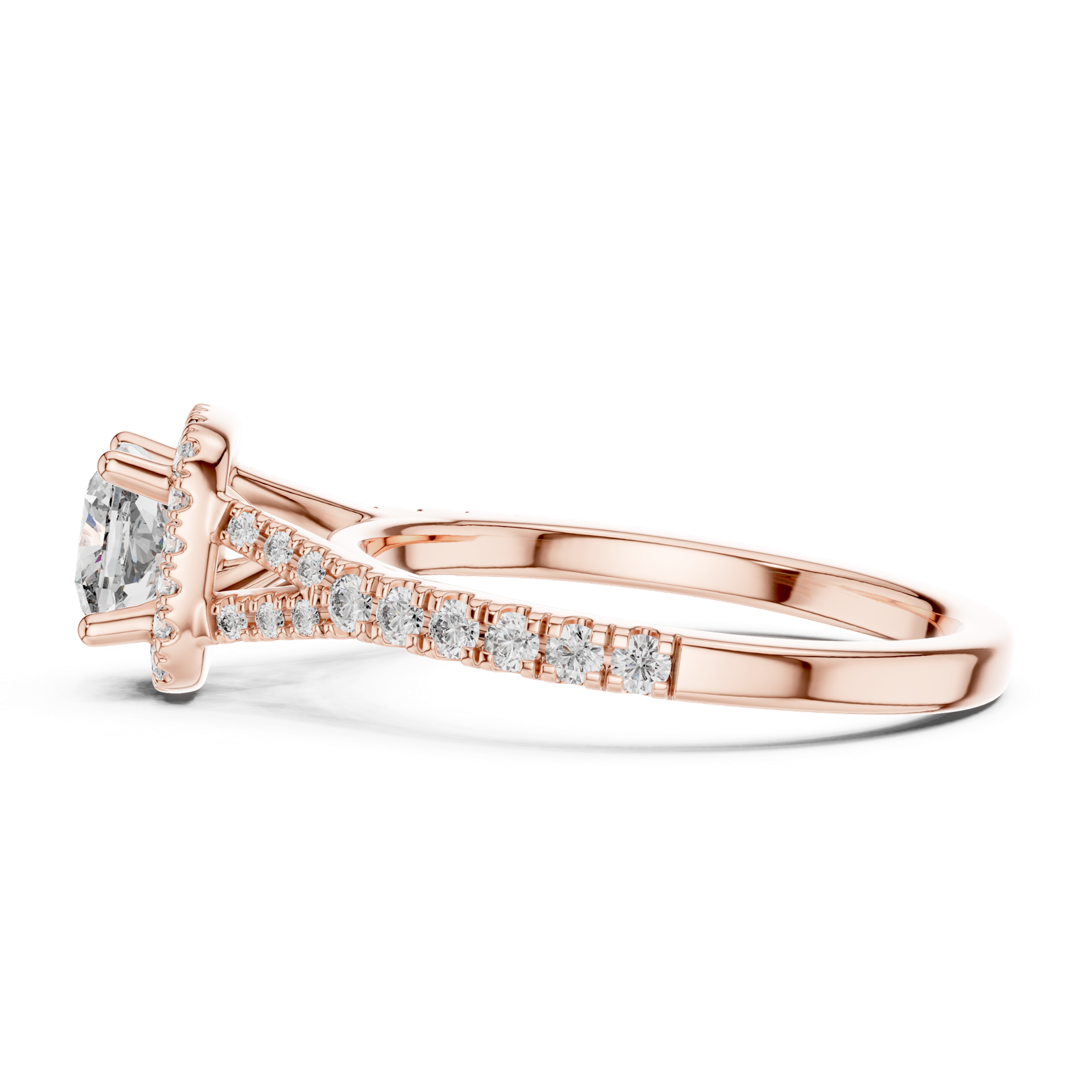 Gold Ring DDLR-043, Rose Gold, view 3