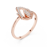 Gold Ring DR-6321, Rose Gold, view 2