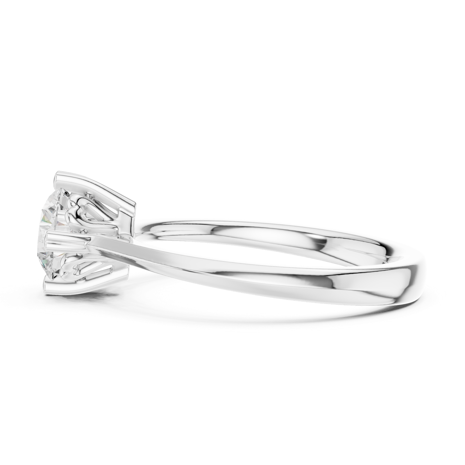 Gold Ring DDLR-547, White Gold, view 3
