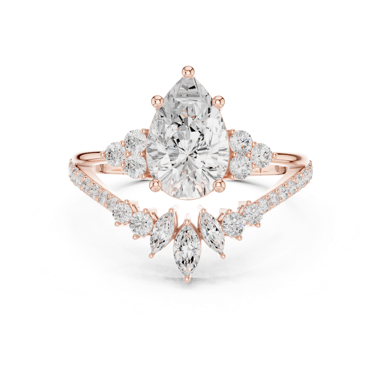 Gold Ring SBWR(55), Rose Gold, view 4