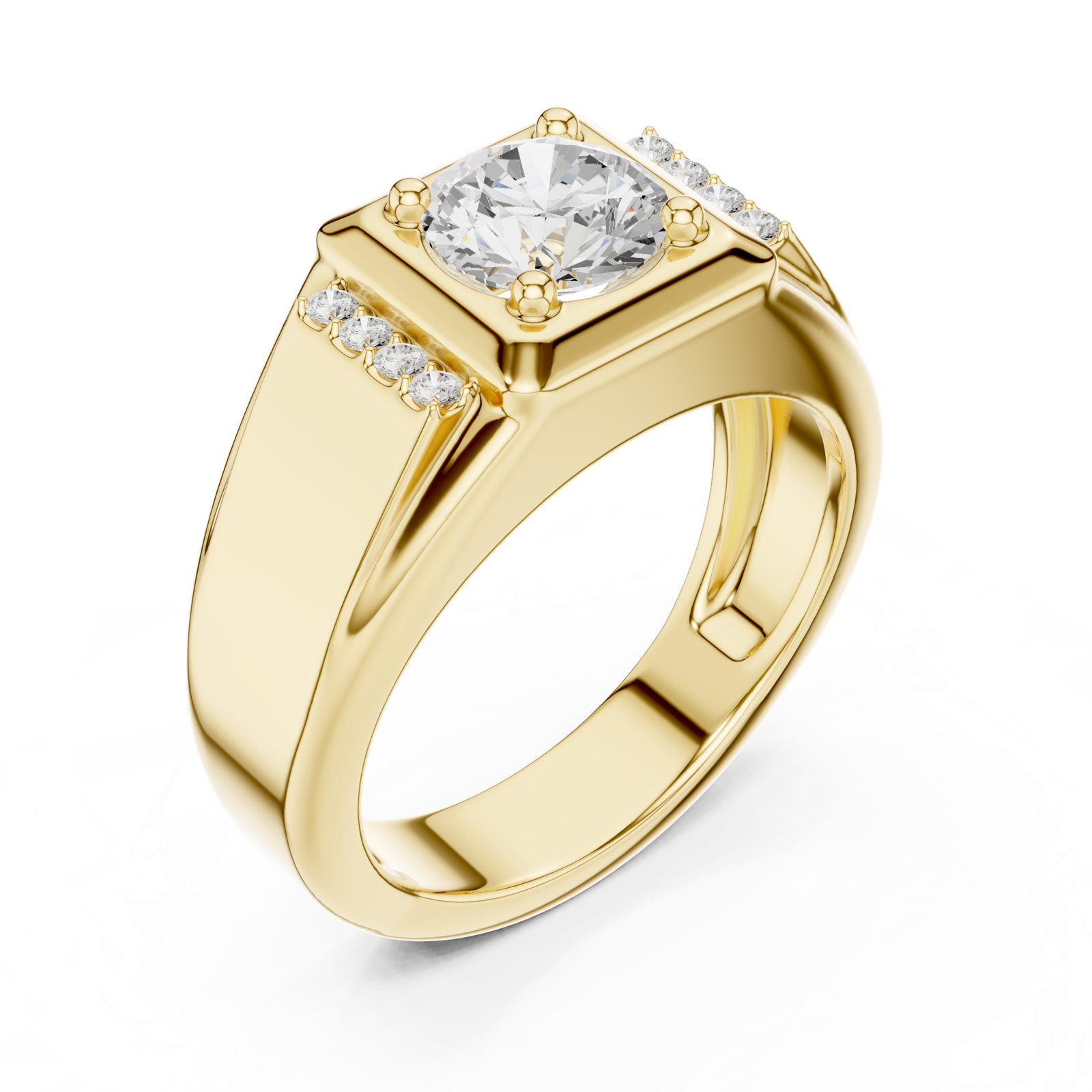 Gold Ring SBMR(47), Yellow Gold, view 2