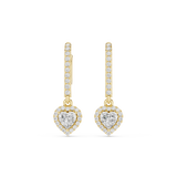 Gold Jewelry DDER-034, Heart center stone, Yellow Gold, view 4