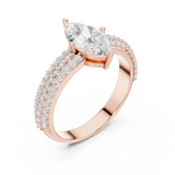 Gold Ring DDLR-1103, Rose Gold, view 2