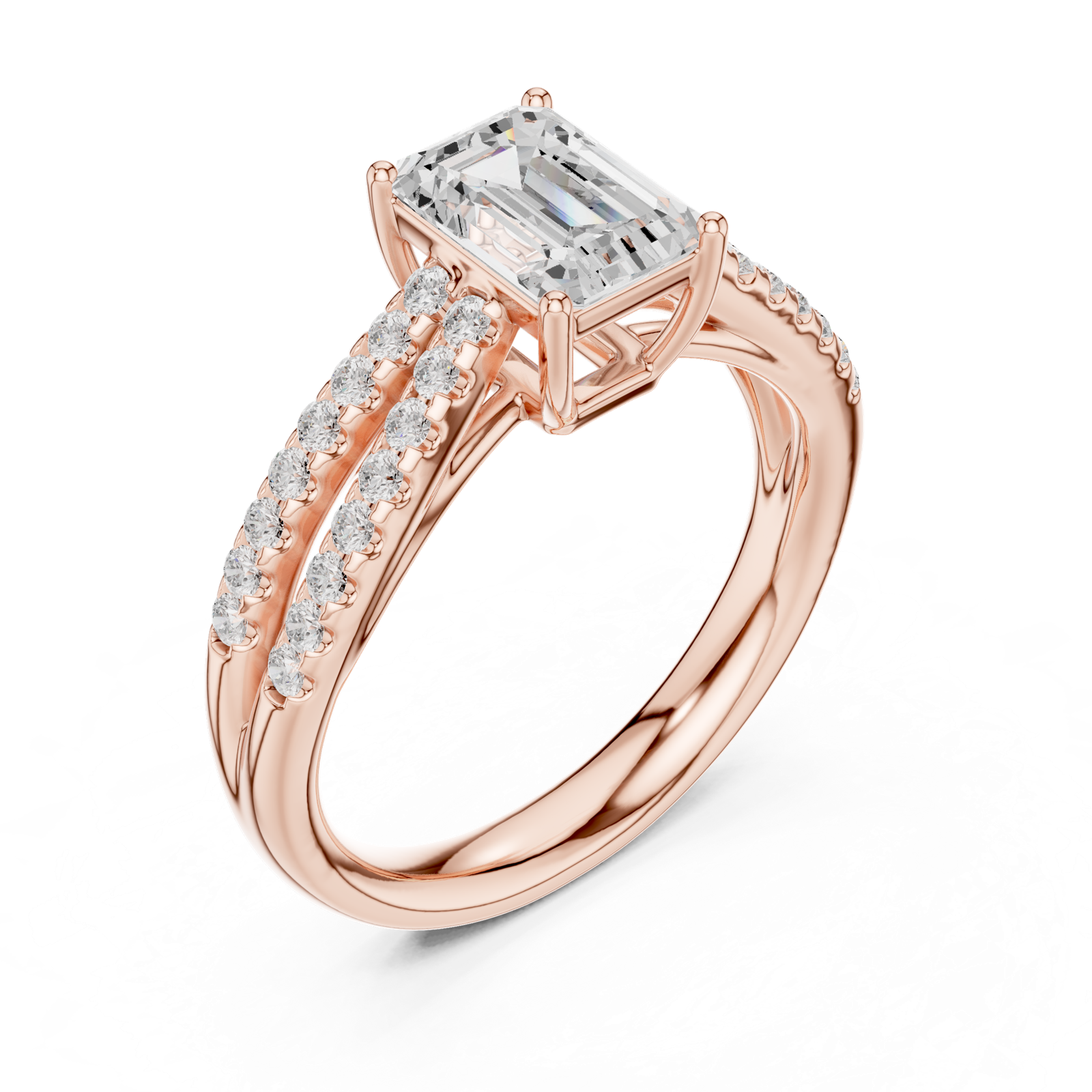 Gold Ring DDLR-712, Rose Gold, view 2