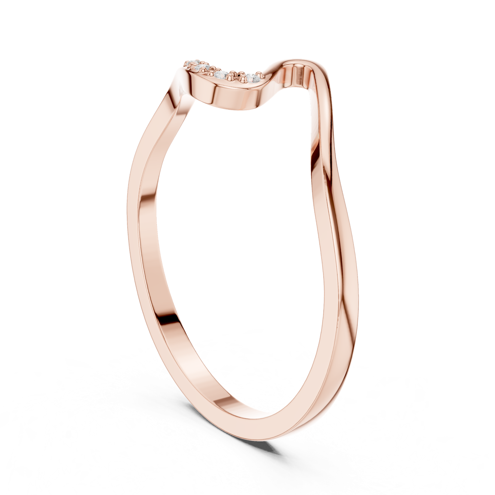 Gold Ring DDLR-721, Rose Gold, view 1