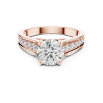 Gold Ring DDLR-190, Rose Gold, view 4