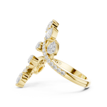 Gold Ring DDLR-852, Yellow Gold, view 3