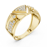 Gold Ring LR-01 (50), Yellow Gold, view 2