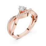 Gold Ring DDLR-829, Rose Gold, view 2