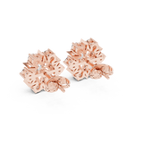 Gold Earrings AGDER-308, Rose Gold, view 3