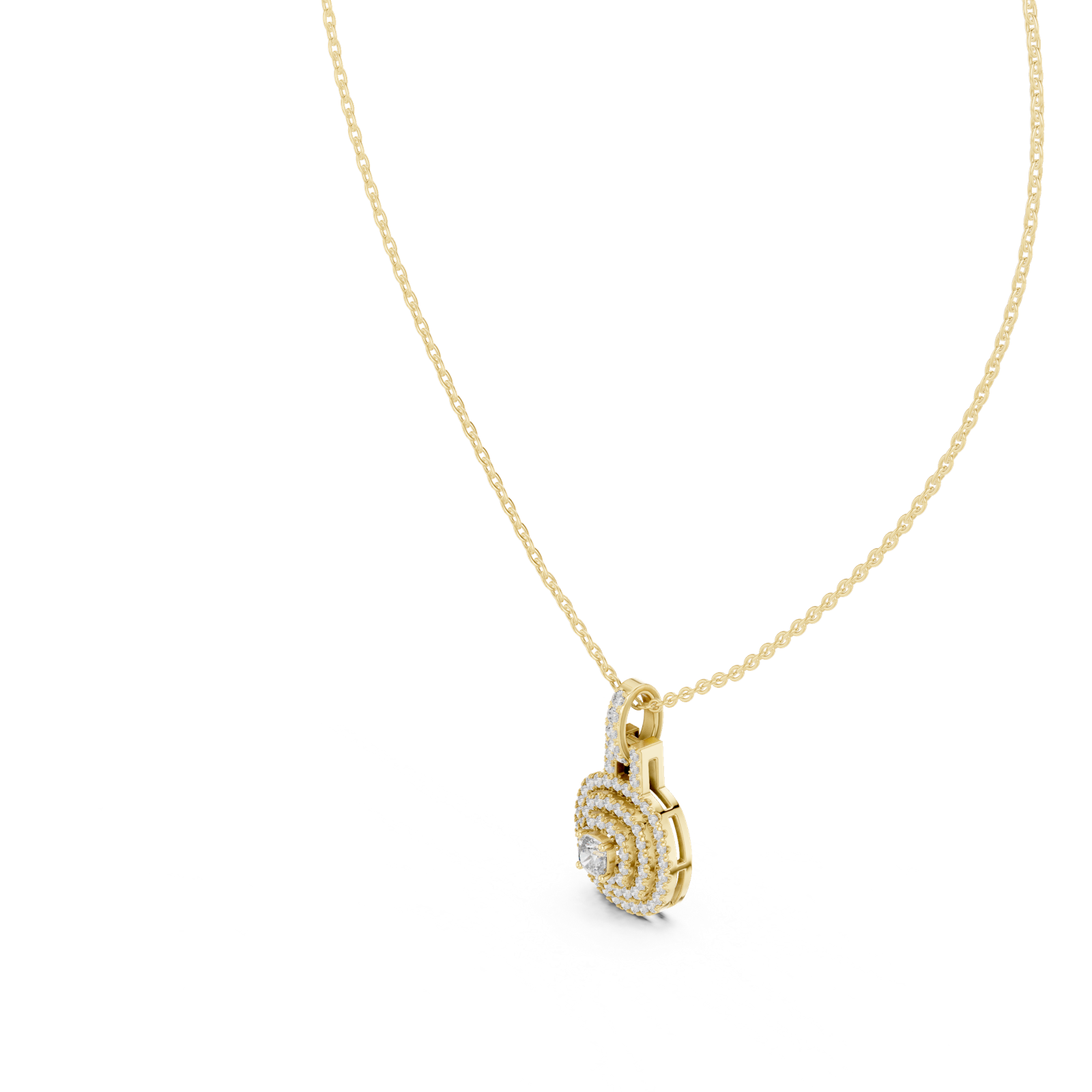 Gold Pendant GPD-0005, Yellow Gold, view 2