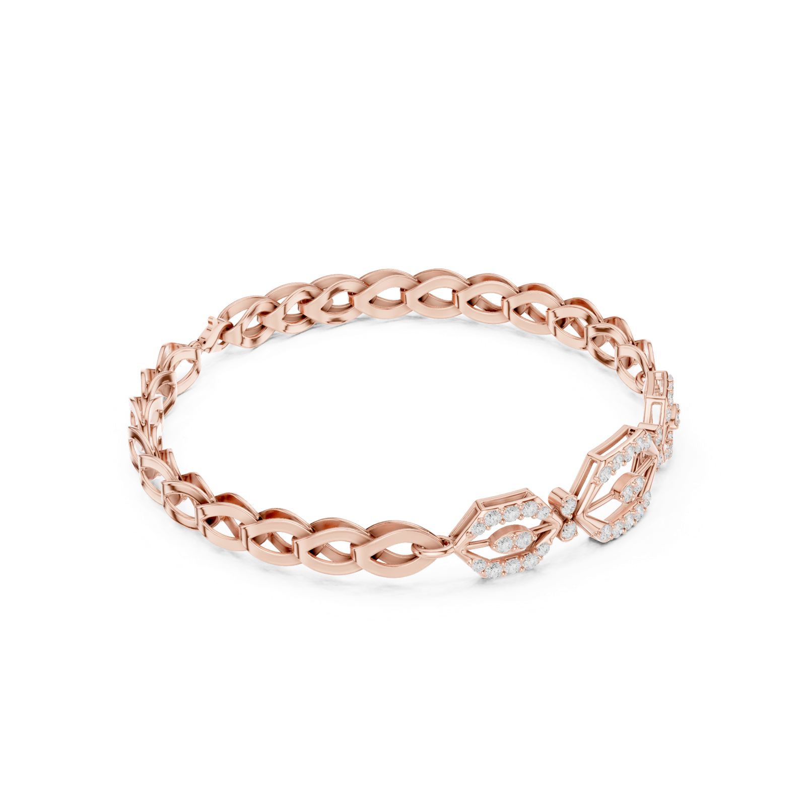 Gold Bracelet SBWB (21), Rose Gold, view 1