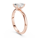 Gold Jewelry L36-6, Radiant center stone, Rose Gold, view 1