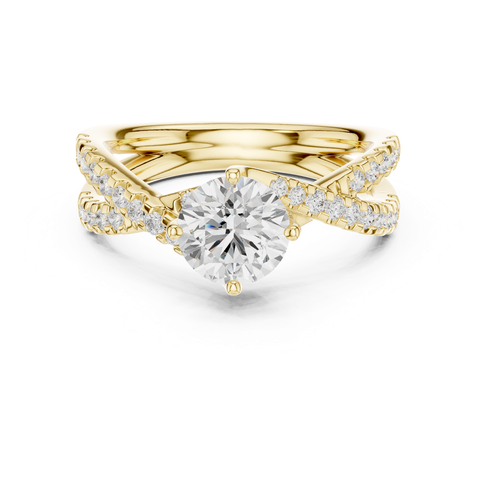Gold Ring DDLR-666, Yellow Gold, view 4