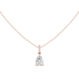 Gold Jewelry DDPO-009, Pear center stone, Rose Gold, view 4