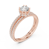 Gold Ring LR-0342, Rose Gold, view 2