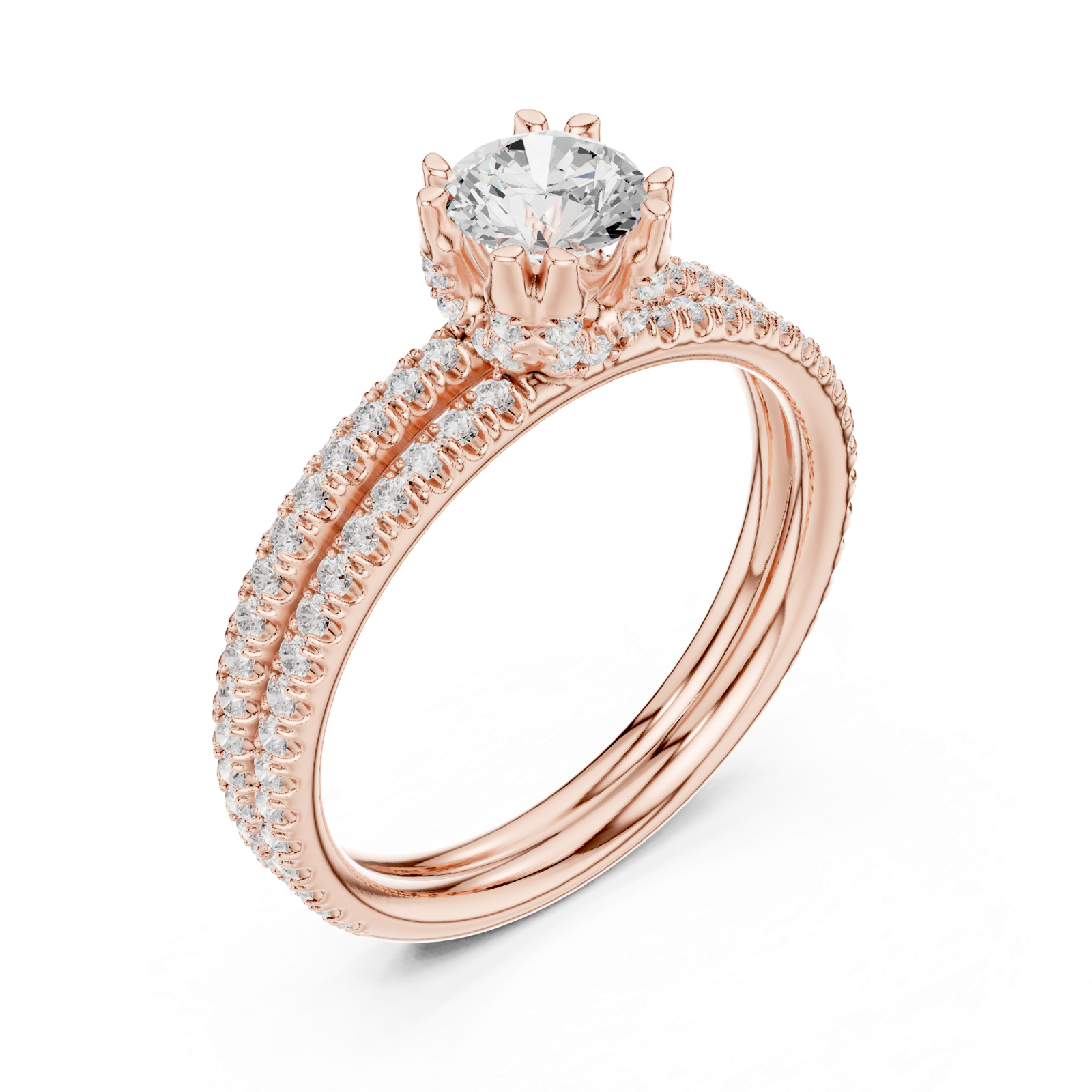 Gold Ring LR-0342, Rose Gold, view 2