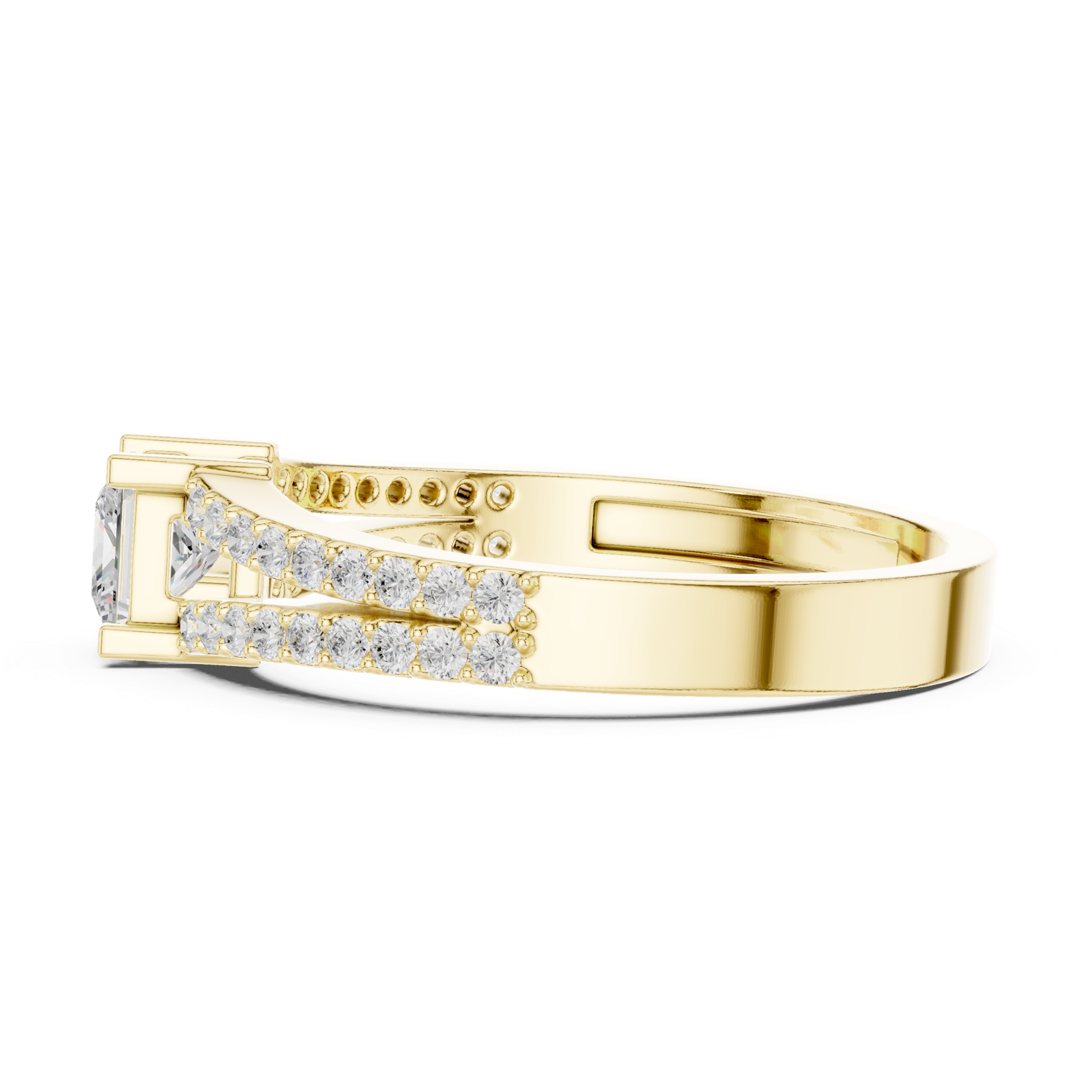 Gold Ring JER-64, Yellow Gold, view 3