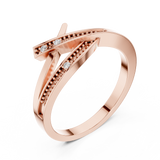 Gold Ring DDLR-737, Rose Gold, view 2