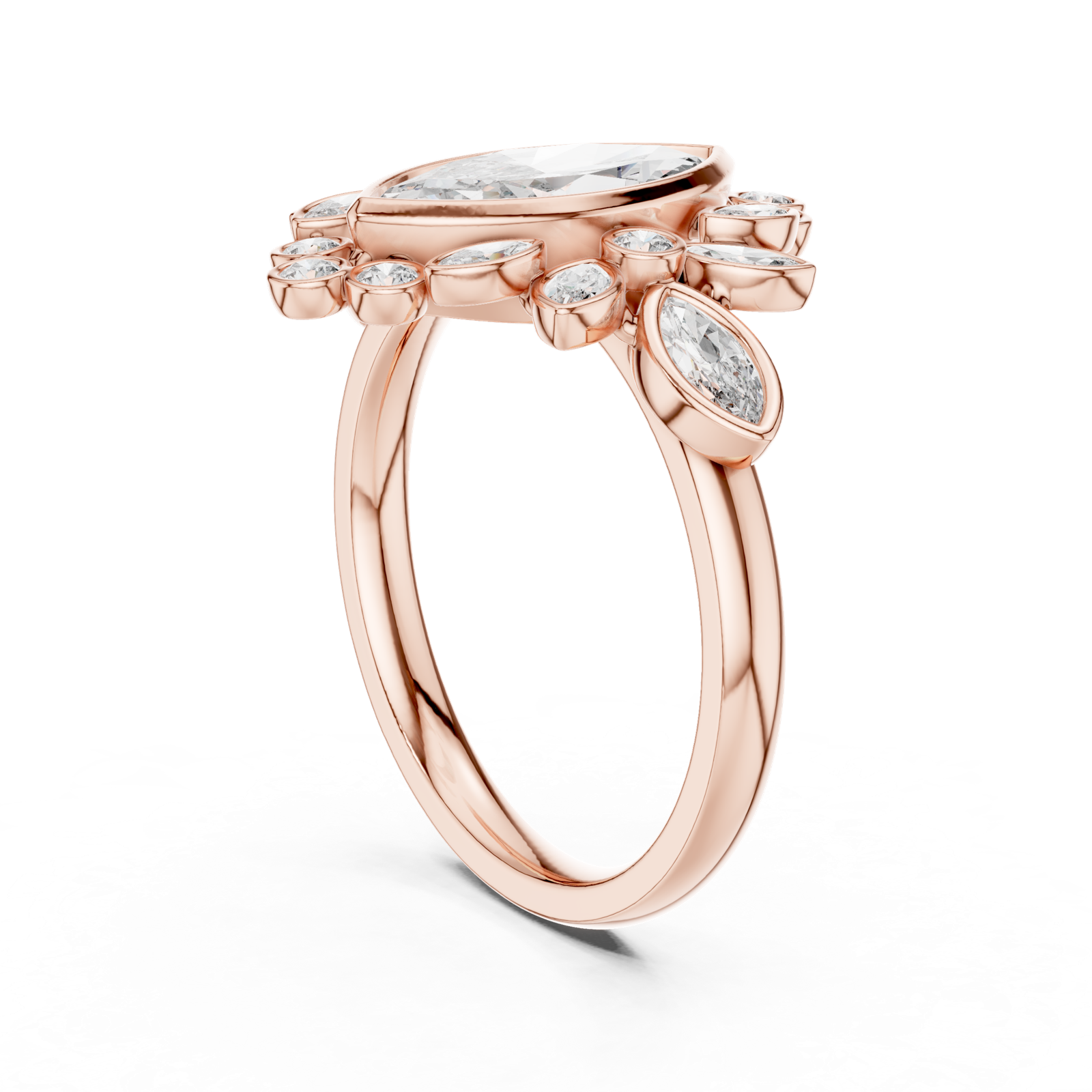 Gold Pendant 9-10019L_33, Rose Gold, view 1