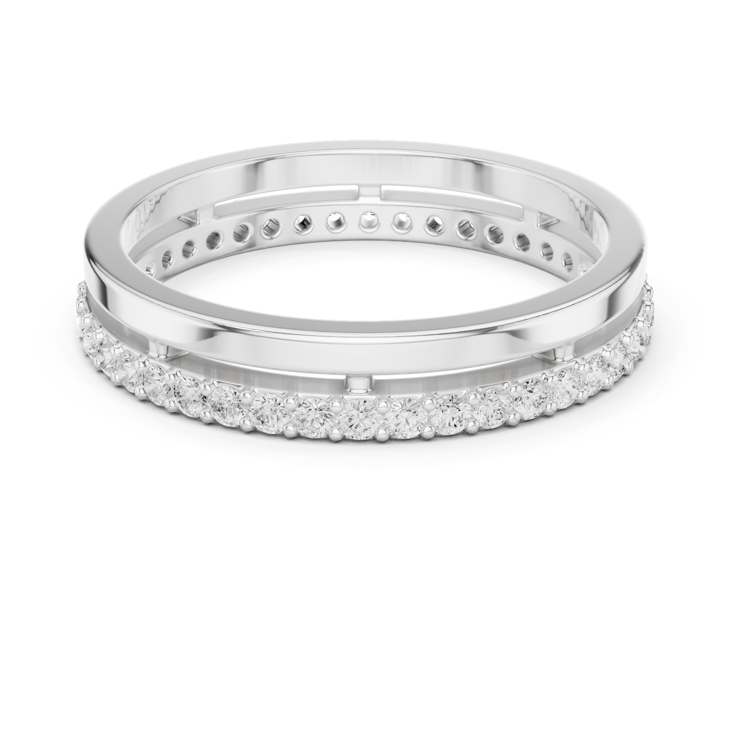 Gold Ring R26, White Gold