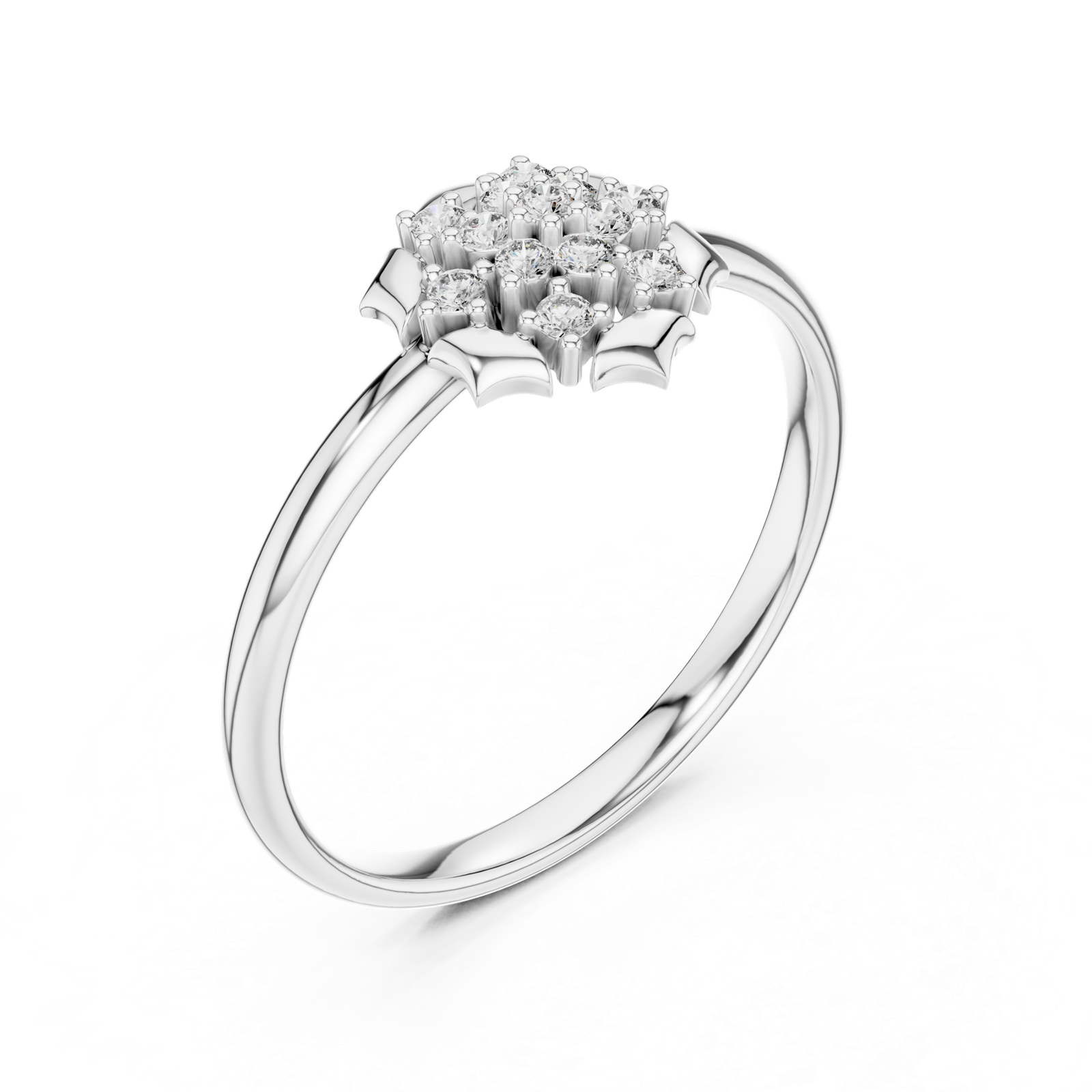Gold Ring 1 (416), White Gold, view 2